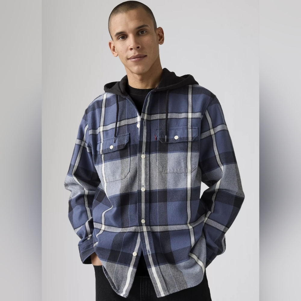 Plaid Hooded Classic Worker Shirt